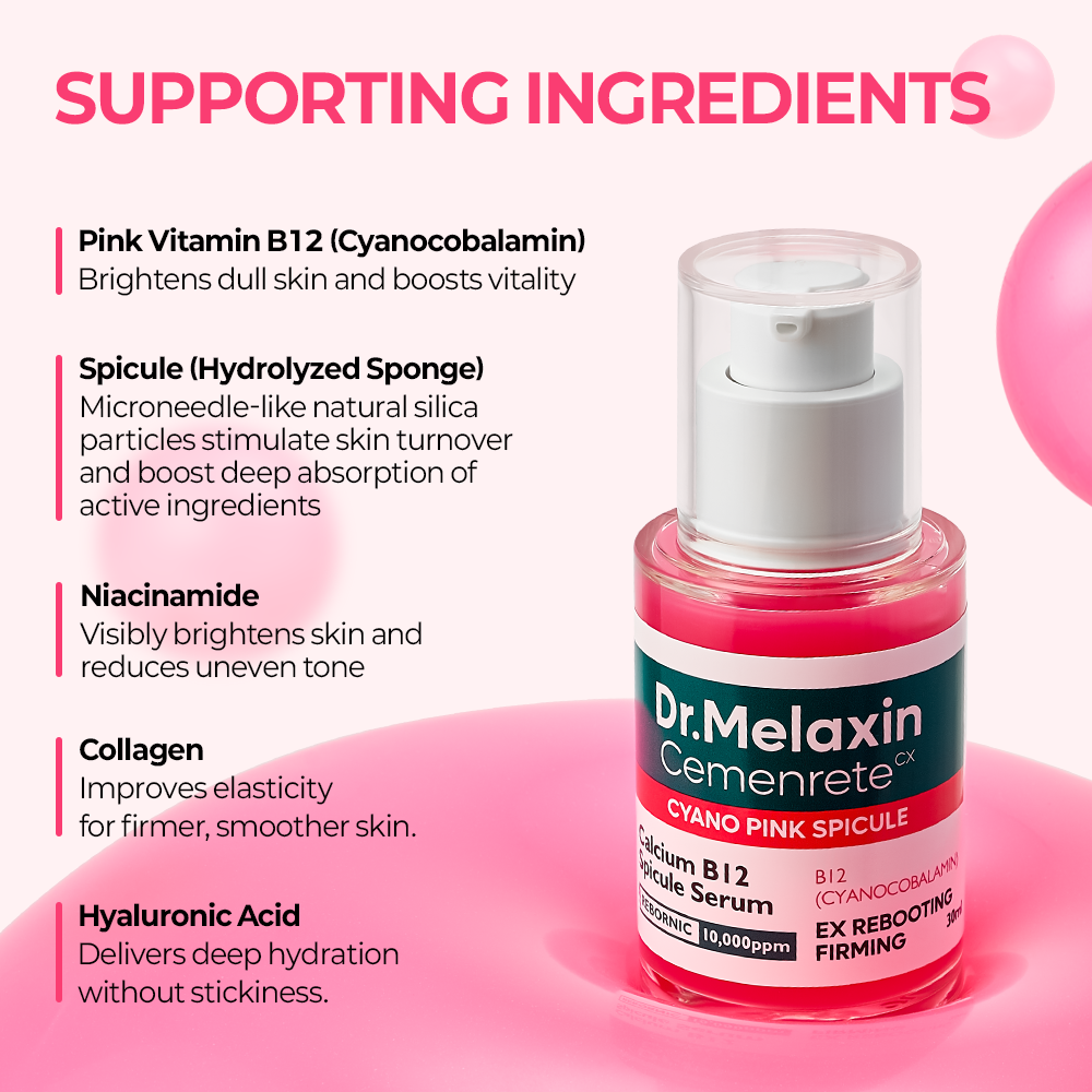 Cemenrete Cyano Pink Spicule Serum detail view 6 — CoreLab Skin