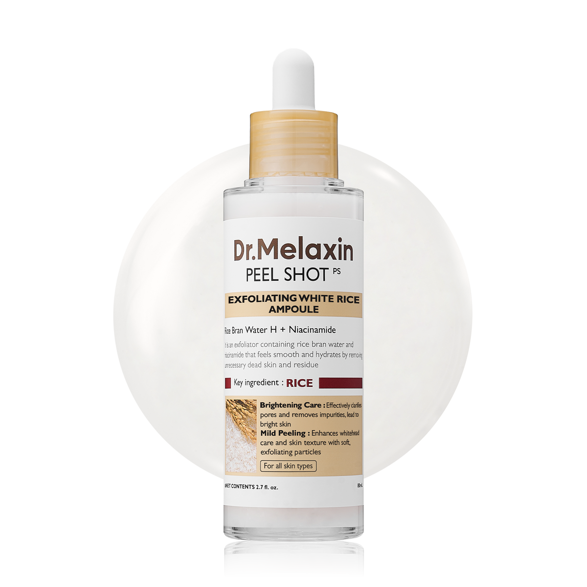 Peel Shot Glow White Rice Ampoule main product shot β CoreLab Skin