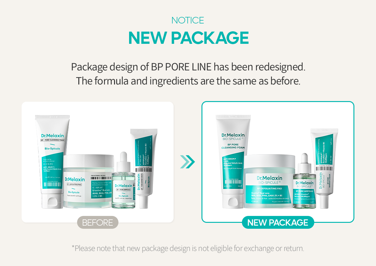 BP Pore Ampoule 100ml packaging detail — CoreLab Skin